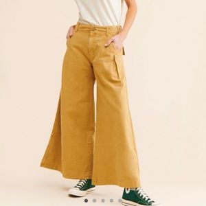 Free People Out of Touch Extreme Wide Leg Pants in Neutral size 12